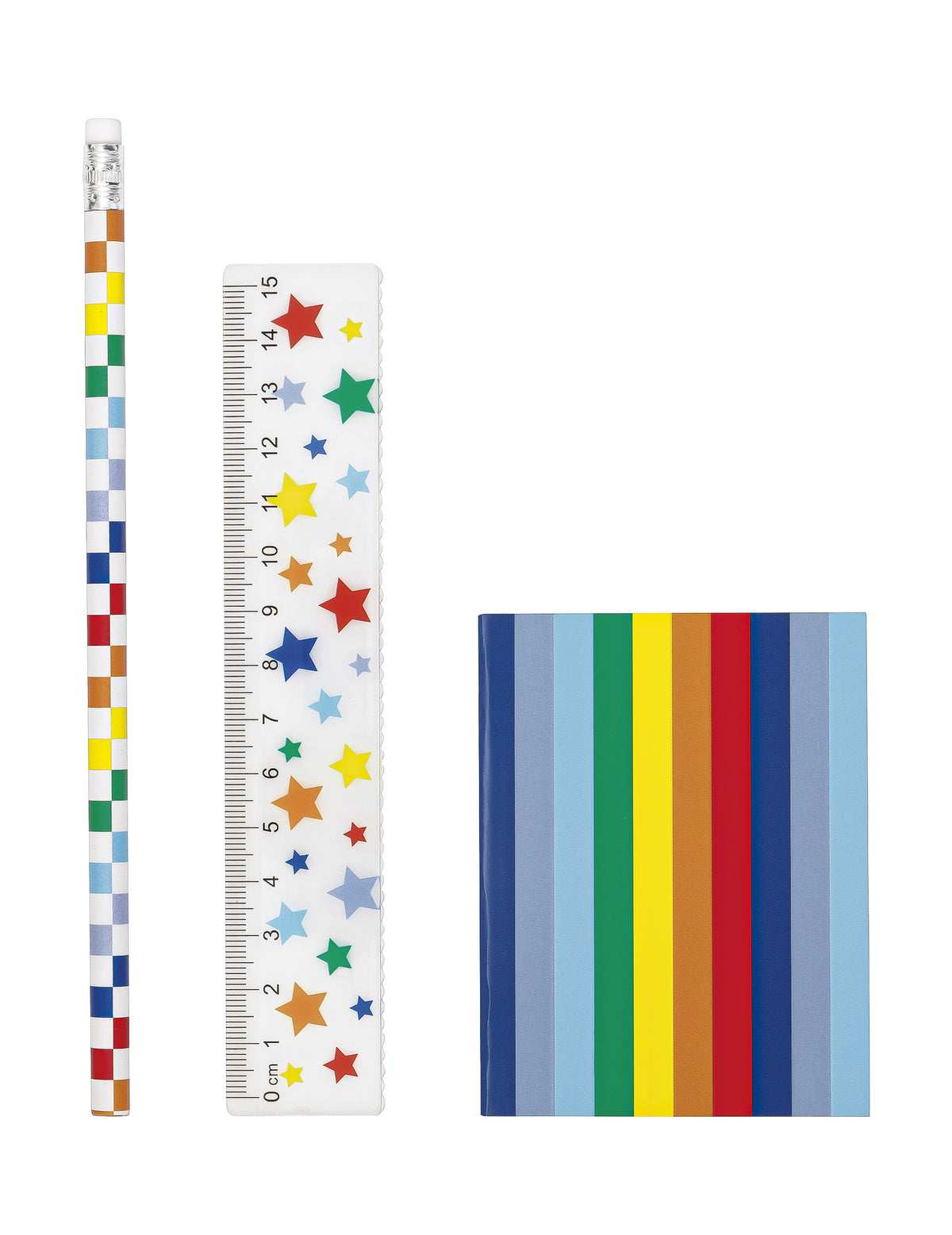 Set de 18 accesorios de papelería Arcoíris