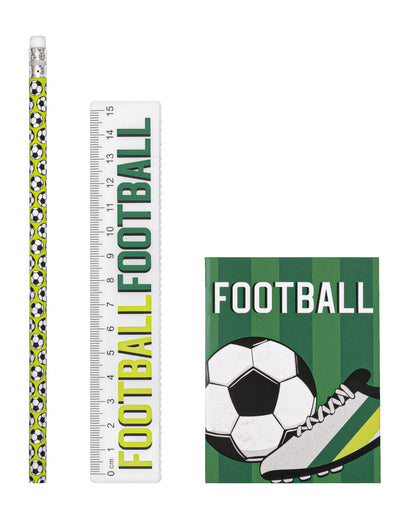 Set de 18 accesorios de papelería de Fútbol