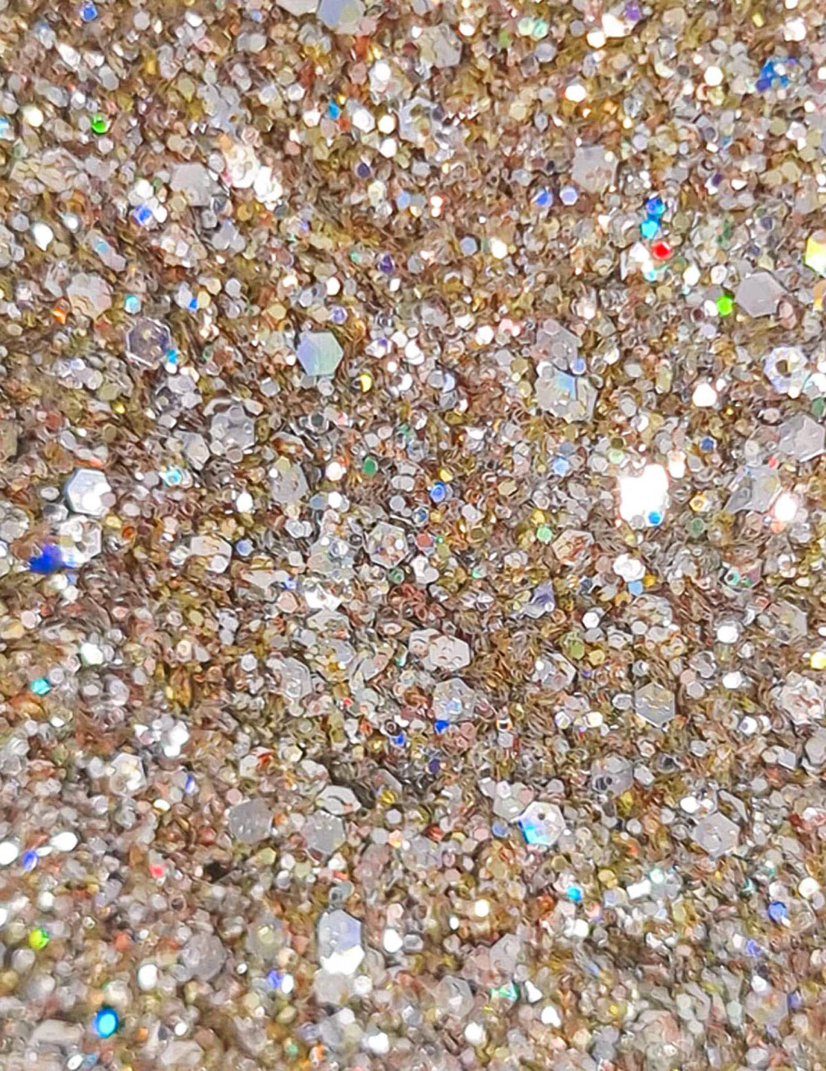 Gros plan sur la texture des paillettes biodégradables runway métallique