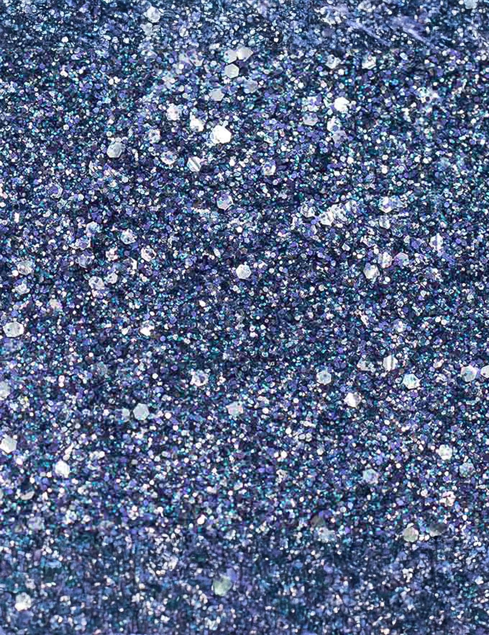Gros plan sur la texture des paillettes biodégradables indiGlow Si si la paillette