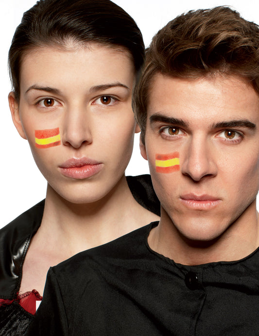 Paleta de maquillaje con los colores de España