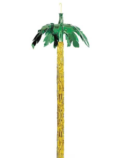 Decoración de palmera para colgar verde y dorado