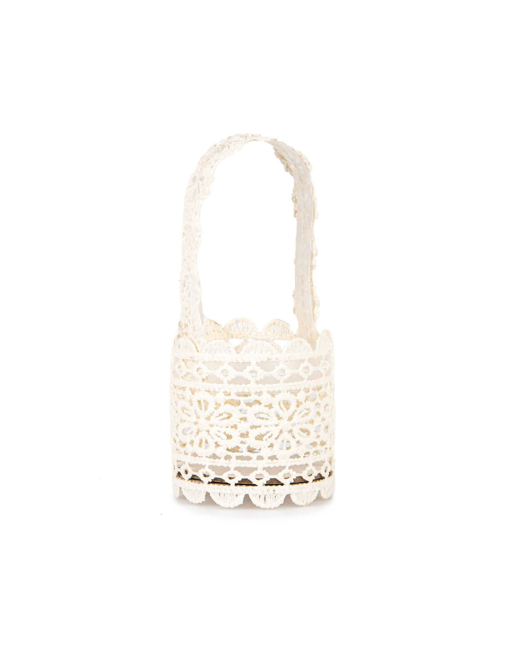 Vue de face du panier dentelle pour mariage