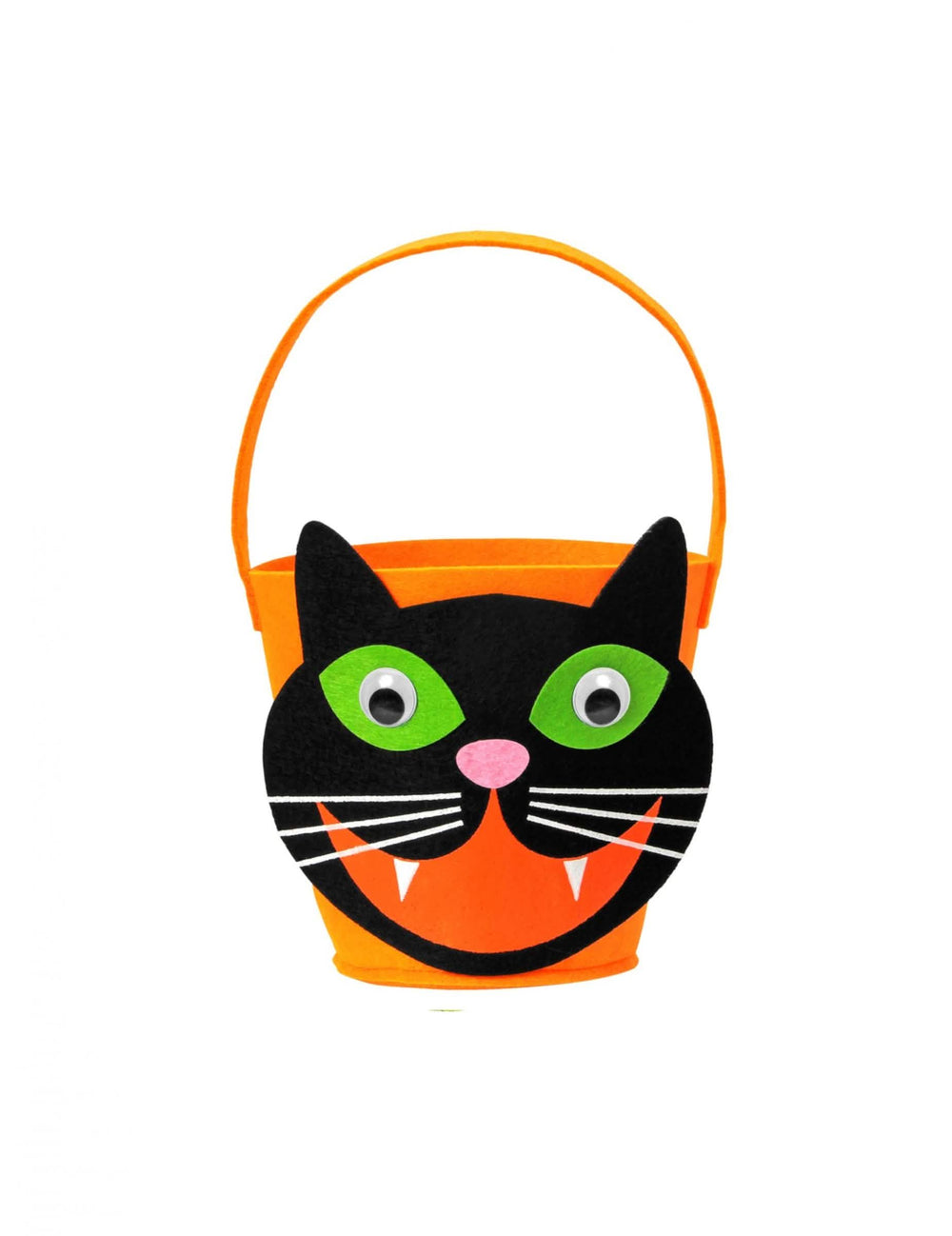Panier tête de chat pour enfant noir et orange