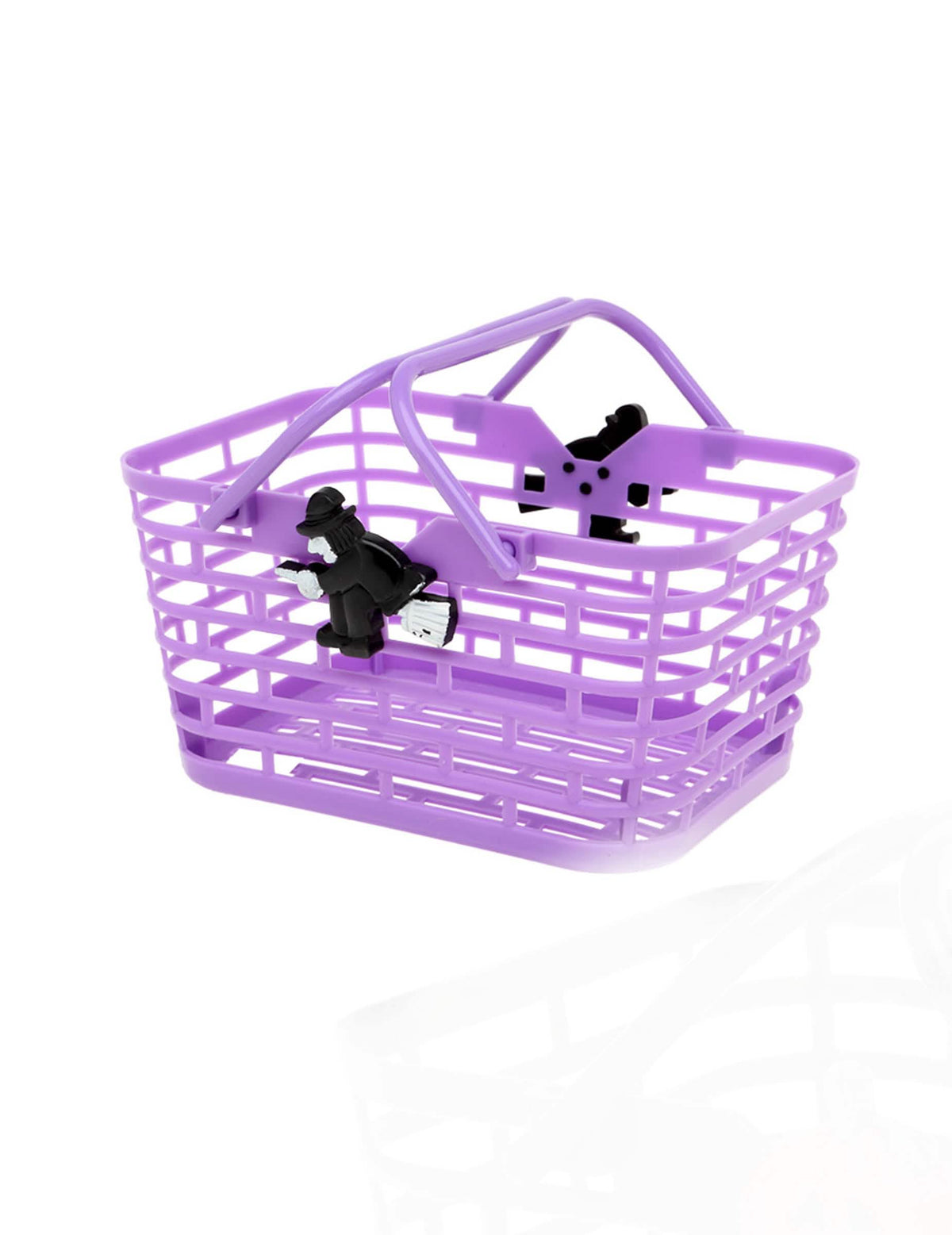 Panier à bonbons Halloween pour enfant violet avec motifs de sorcière