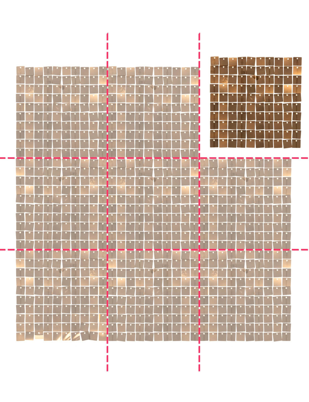 Schéma de disposition du panneau de fond brillant pour fête rose à sequins