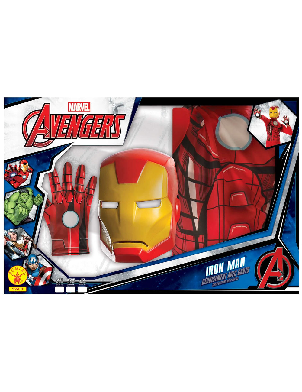 Vue du packaging du Coffret classique Iron Man pour garçon