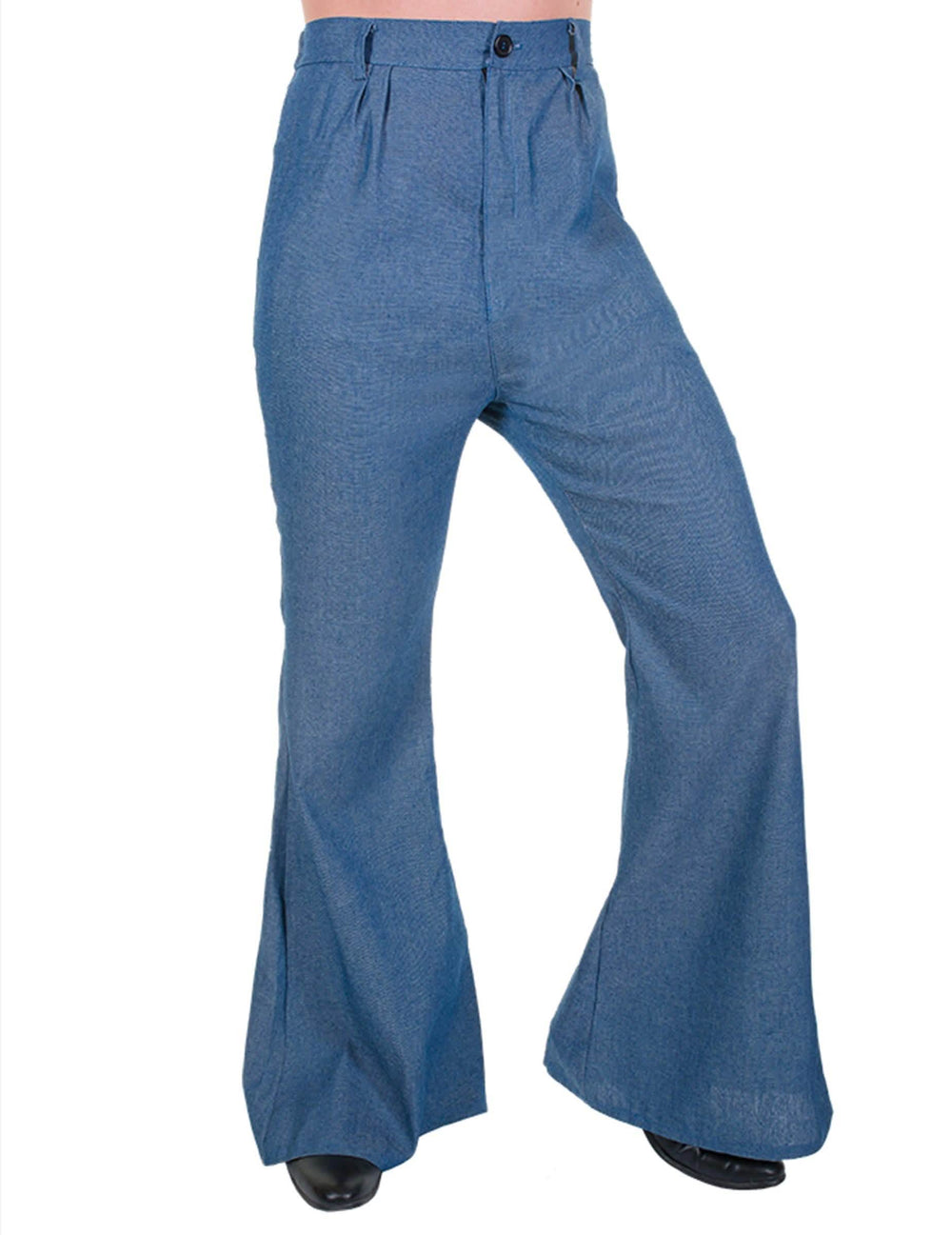 Pantalón disco pata de elefante para hombre azul color vaquero