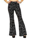 Pantalón festivo con ondas de lentejuelas plateadas para mujer