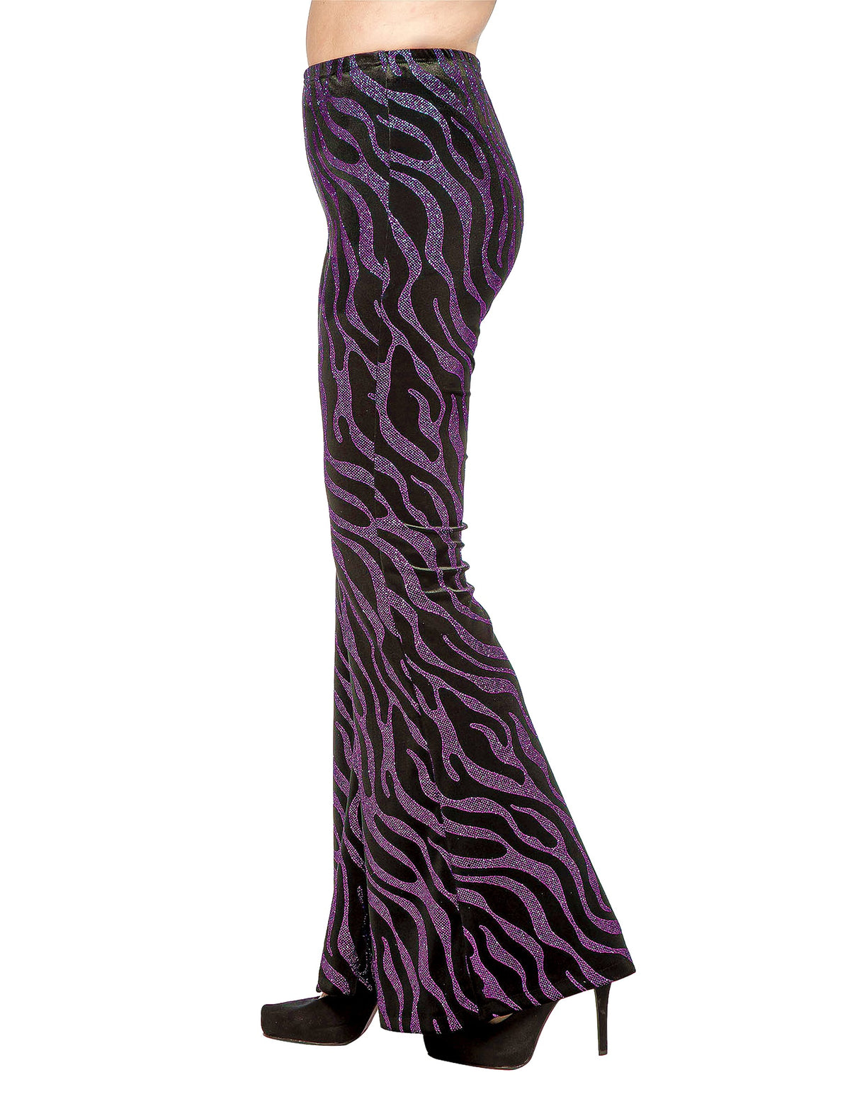Pantalón con ondas de lentejuelas rosas para mujer