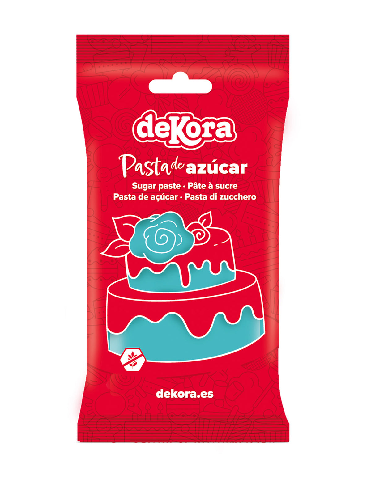 Pasta de azúcar sin gluten azul 250 g para modelar
