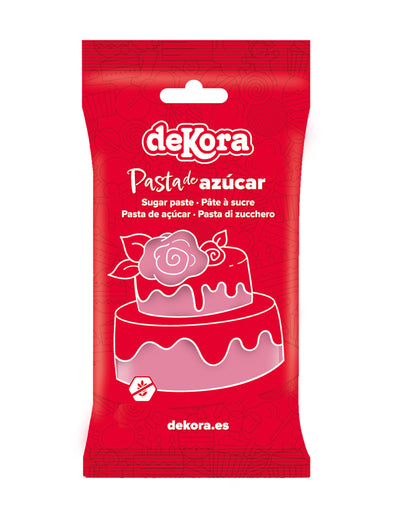 Pasta de azúcar rosa sin gluten 250 g lista para usar