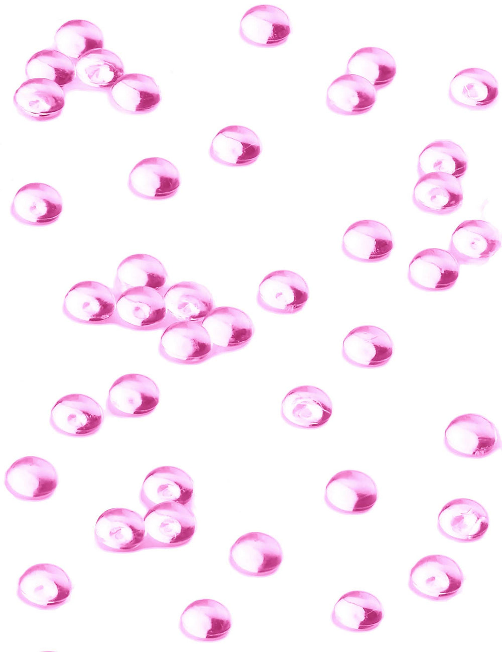 Perlas planas con efecto gota de lluvia fucsia