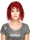 Peluca metálica roja