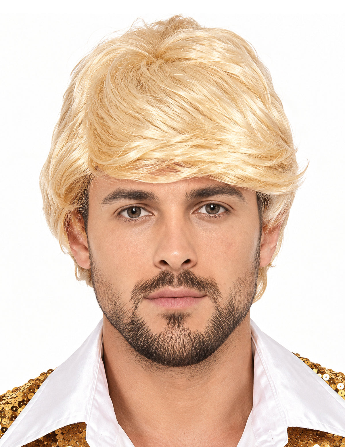 Peluca rubia corta hombre