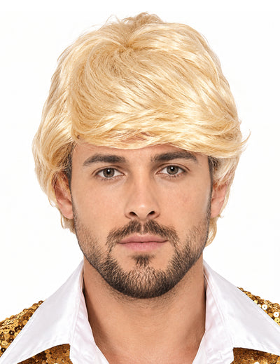 Peluca rubia corta hombre