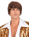 Peluca color castaño de soldado romano para hombre