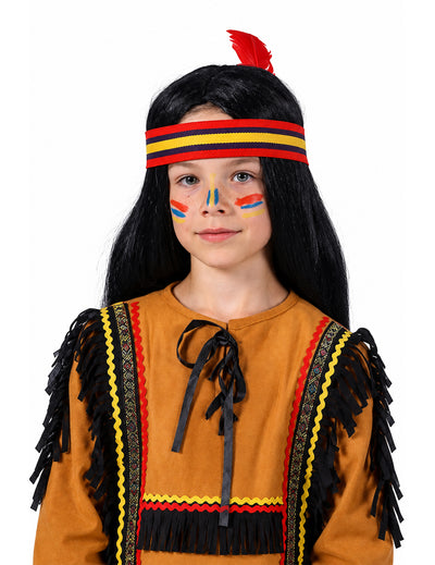 Peluca de jefe indio para niño