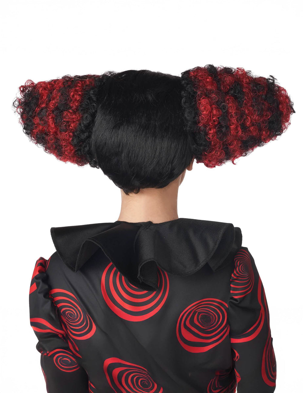 Vue de dos de la perruque de clown maléfique