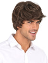 Peluca corta moderna color negro para hombre