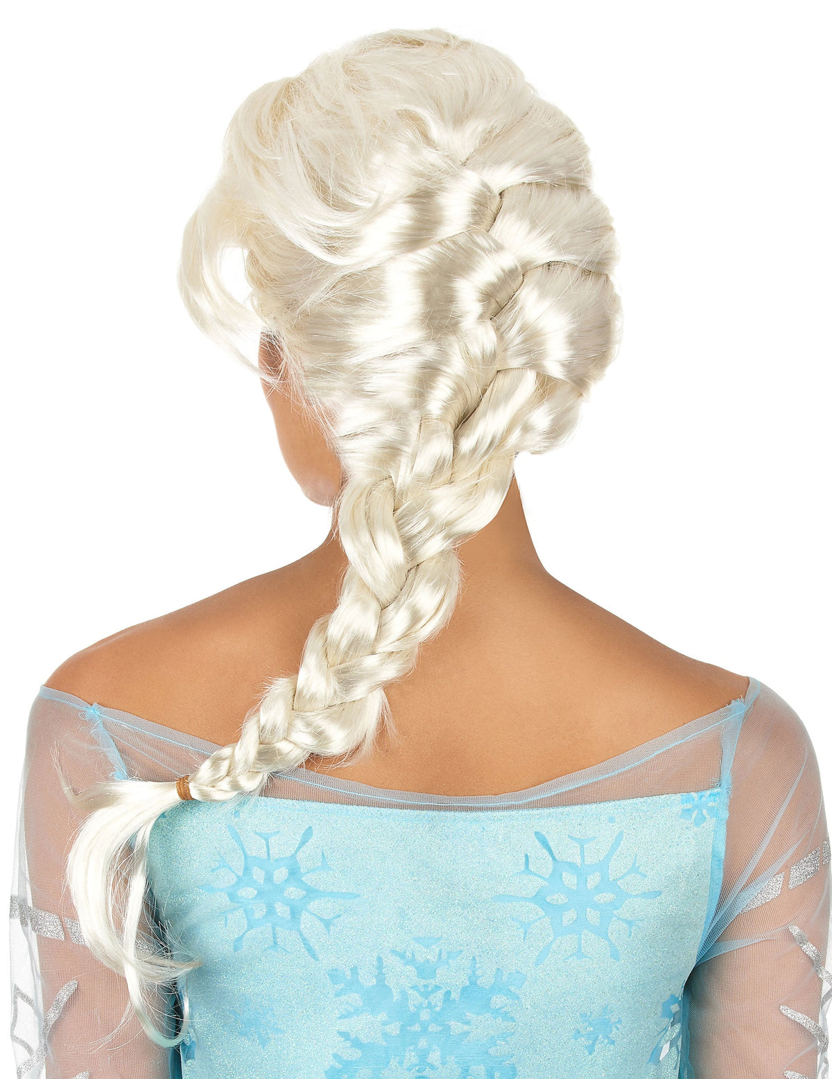 Peluca mujer rubia trenza