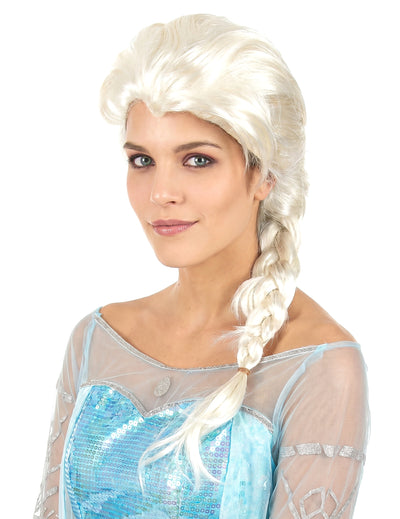 Peluca mujer rubia trenza