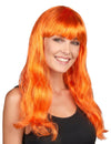 Peluca larga naranja para mujer