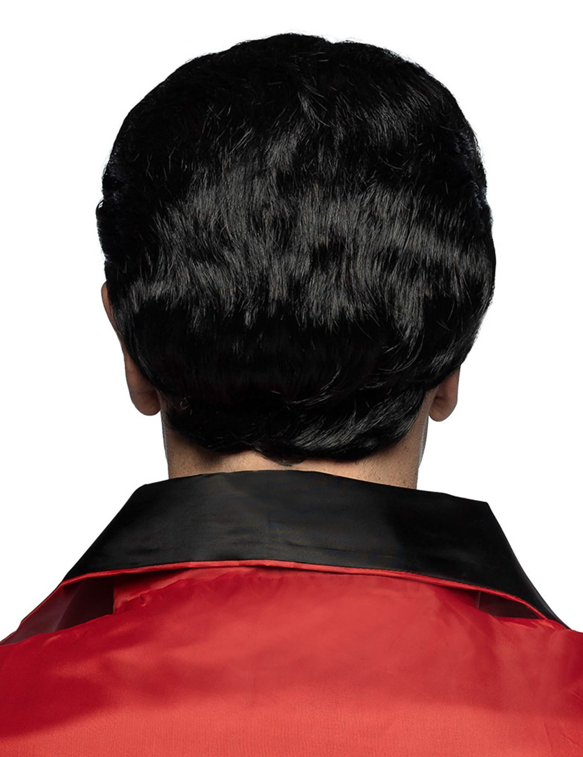 Vista trasera de la peluca de vampiro para hombre