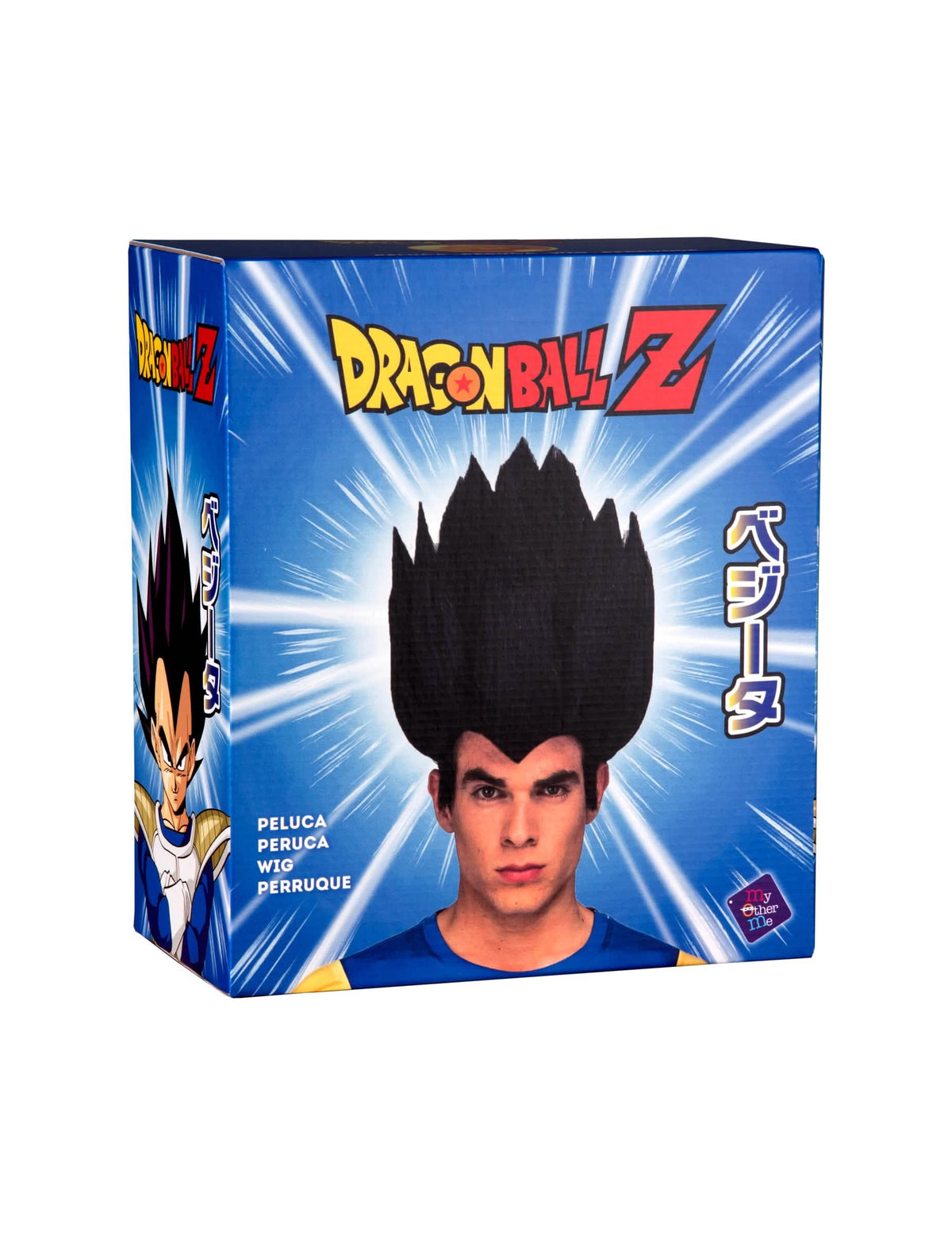 Caja de embalaje de la peluca Vegeta Dragon Ball para adulto