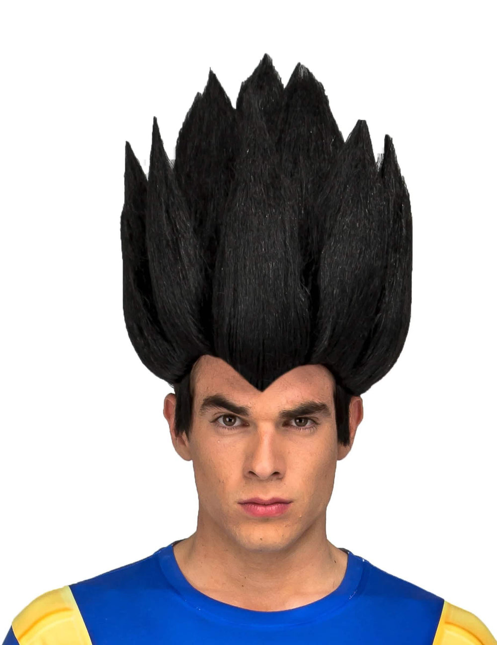 Peluca Vegeta Dragon Ball para adulto negra y erizada