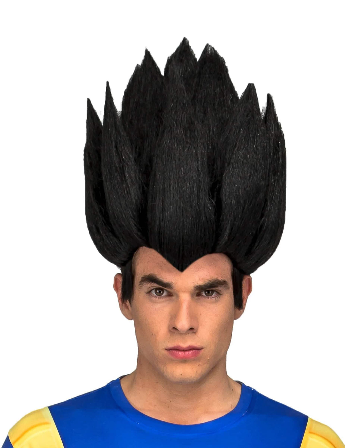 Peluca Vegeta Dragon Ball para adulto negra y erizada
