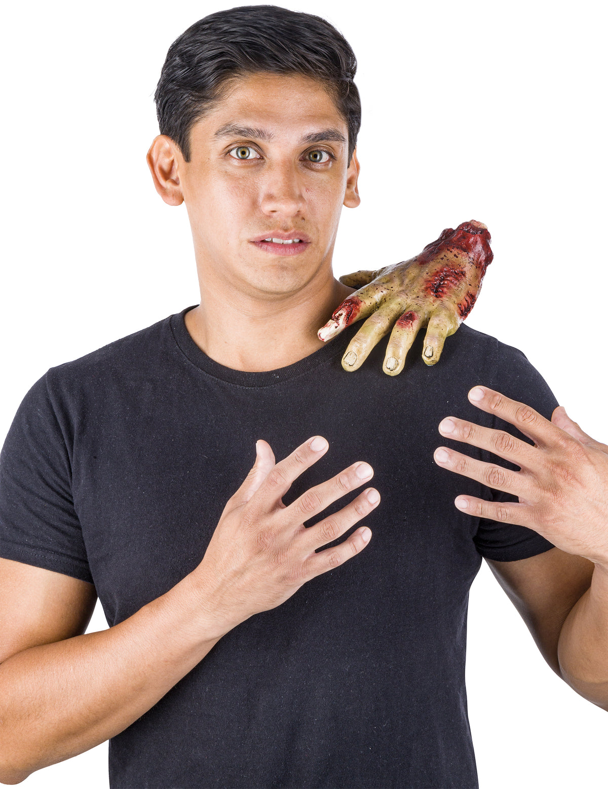 Petite main de zombie d'épaule pour adulte ensanglantée