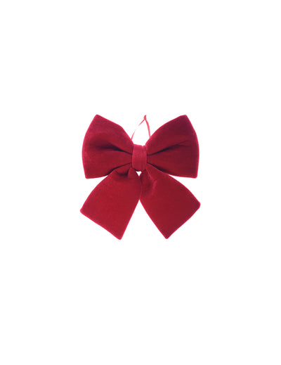Pequeño lazo decorativo de terciopelo burdeos 15 x 18 cm