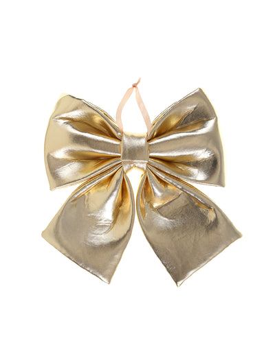 Pequeño lazo metalizado dorado 15 x 18 cm