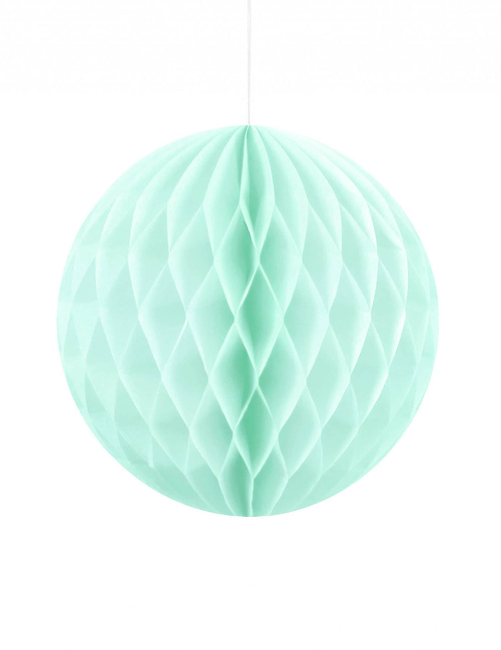 Boule en papier alvéolé à suspendre pour fête menthe