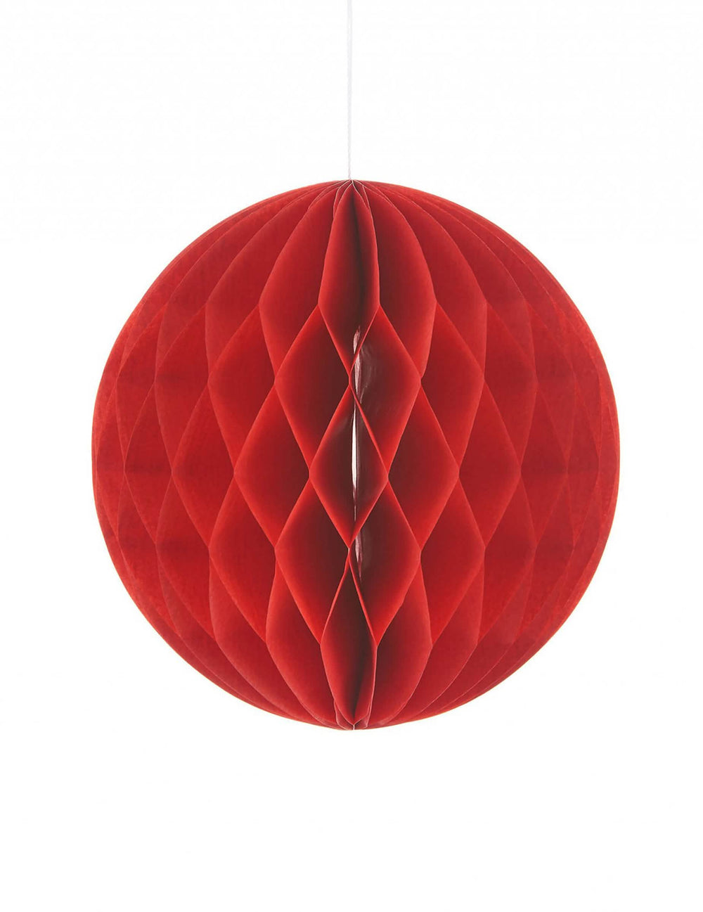 bola de papel de nido de abeja rojo