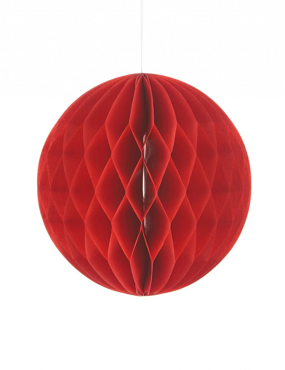 bola de papel de nido de abeja rojo
