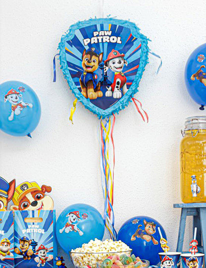 Piñata azul de tiras La Patrulla Canina™ 33 x 38 cm