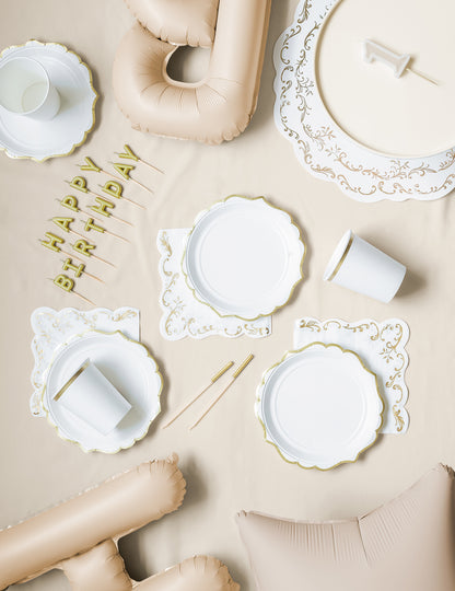 Soporte para tartas de acrílico beige 24 cm