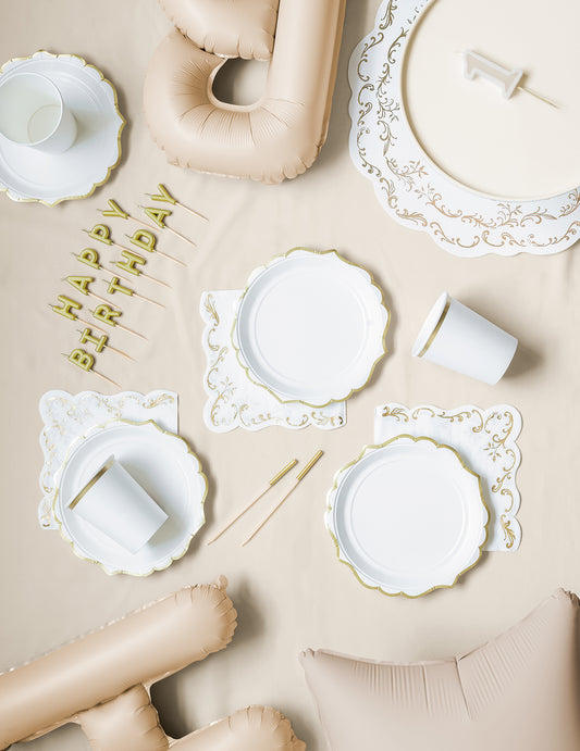 Soporte para tartas de acrílico beige 24 cm