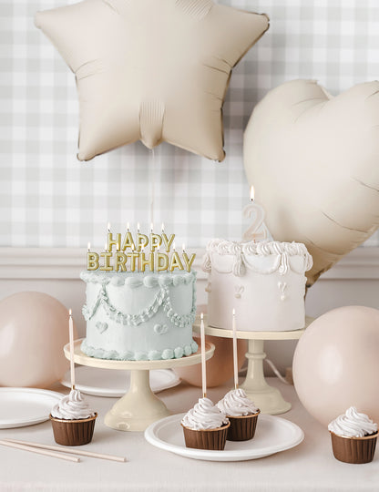 Soporte para tartas de acrílico beige 24 cm