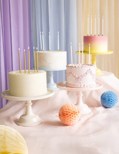 Soporte para tartas de acrílico beige 24 cm