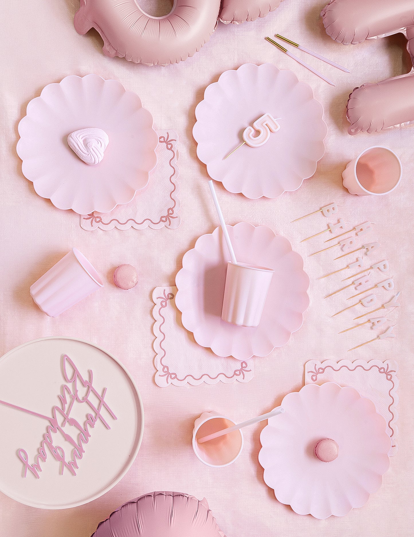 Soporte para tartas de acrílico rosa claro 24 cm