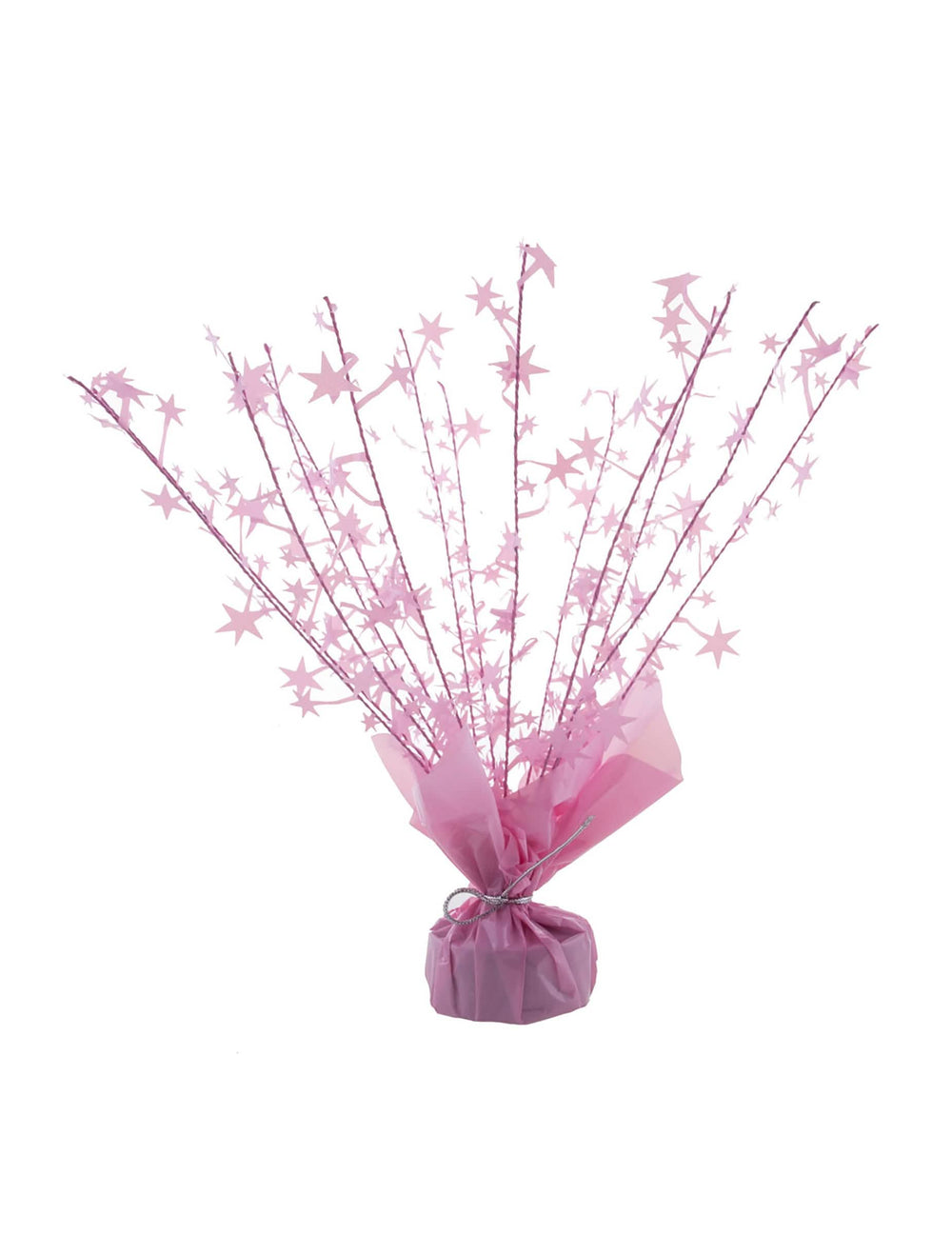 Peso para globo de helio estrellas rosa