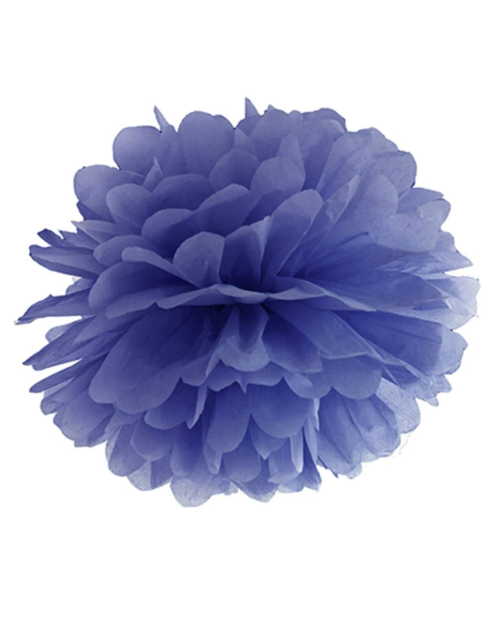 Pompon para colgar de papel de seda para decoración azul marino