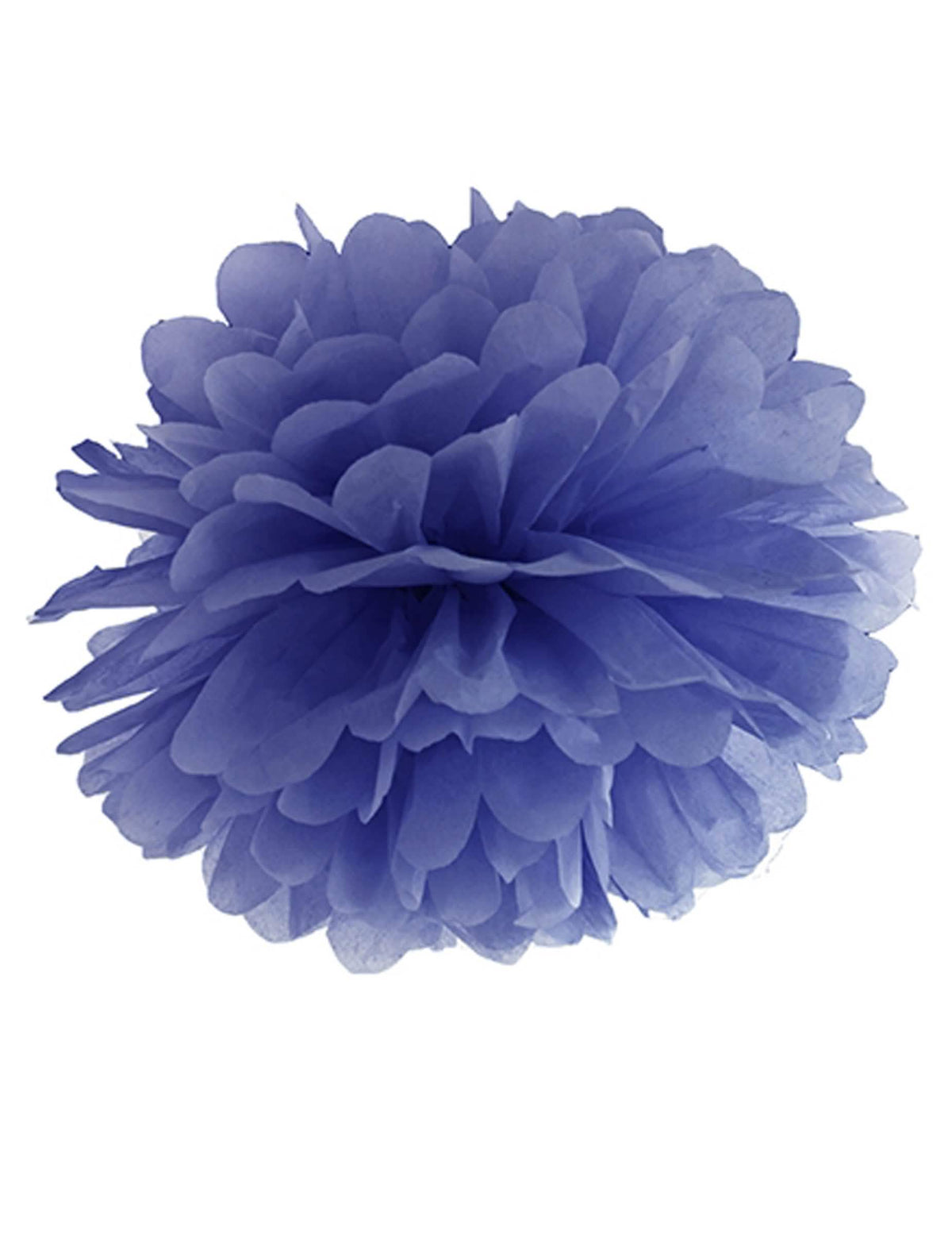 Pompon para colgar de papel de seda para decoración azul marino