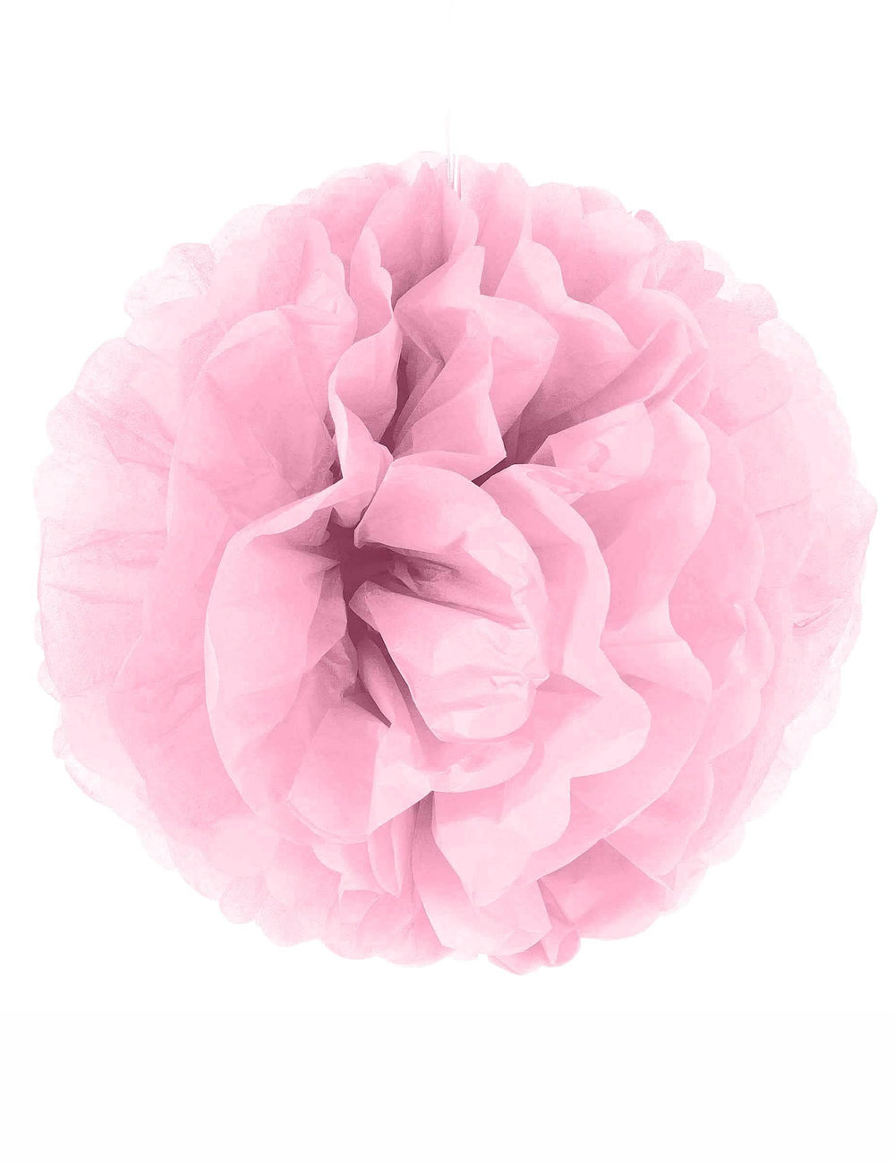 Pompon colgante de papel para fiesta rosa