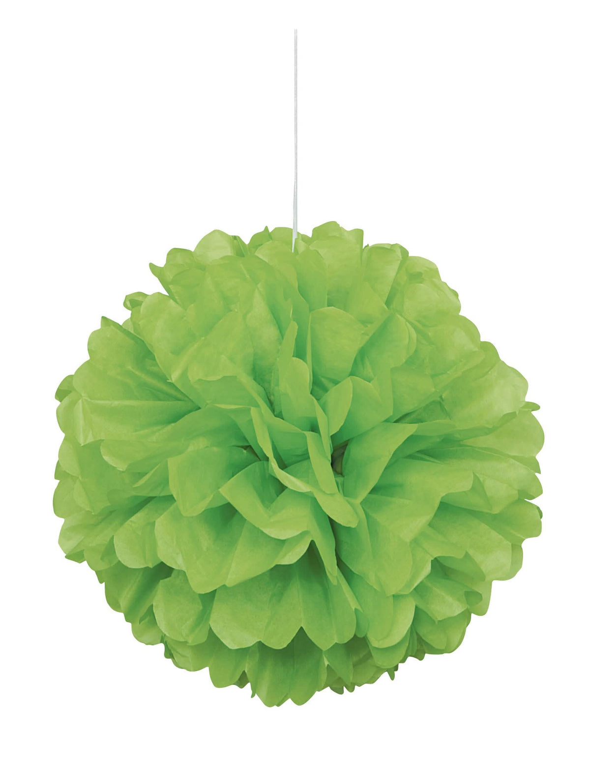 Pompon à suspendre en papier de soie vert citron