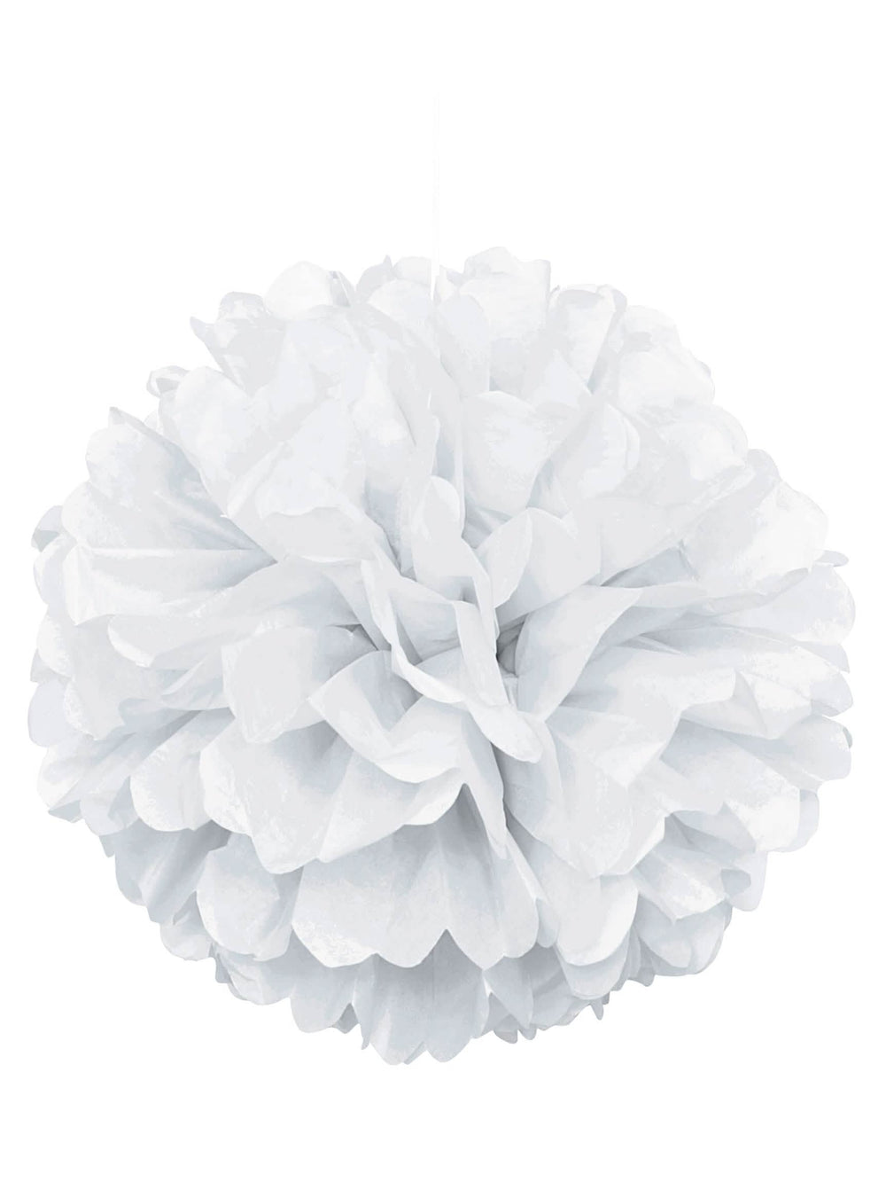 Pompon de papel blanco para decoración para colgar
