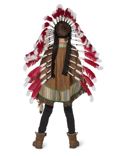 Vue de dos du poncho indien pour enfant